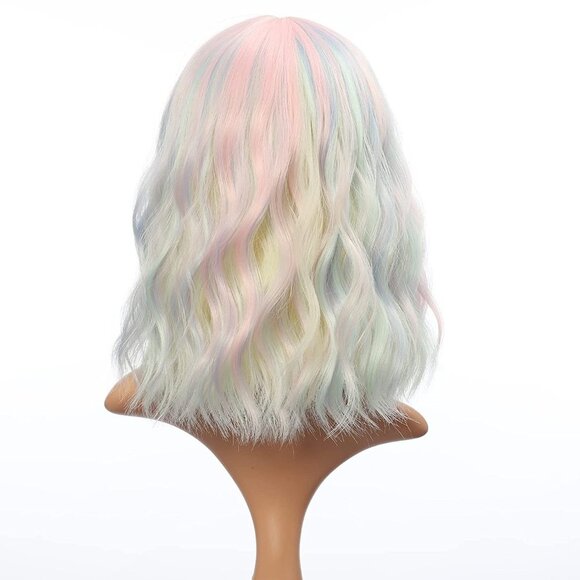 Rainbow Wigs With Air Bangs - Picture 3 of 4